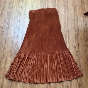 Abercrombie & Fitch Rust Pleated Dress